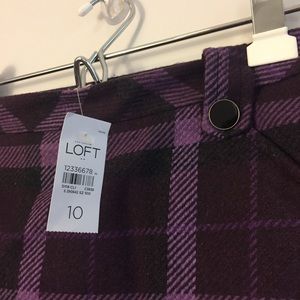 Ann Taylor Loft Plaid Skirt NWT